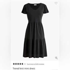 J. Crew Classic Black Midi Dress